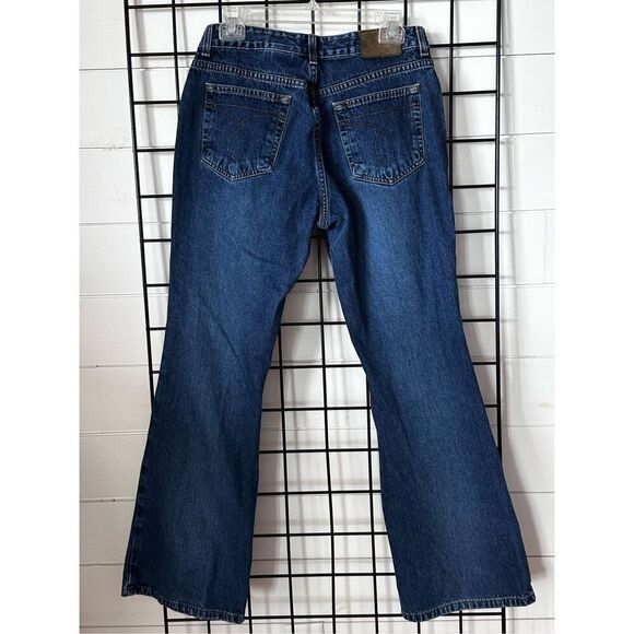 Vintage cK Calvin Klein Jeans Womens 9 Blue Flare Midrise 90s Bootcut - Picture 5 of 14